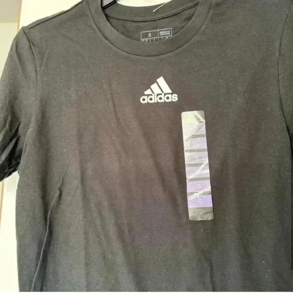Adidas Mens Small Tee Shirt Black New With Tag - Picture 5 of 6